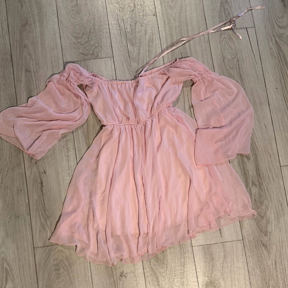 Pink Off-Shoulder Dress